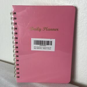 Daily Planner Organizer Undated Pink Task List Spiral Bound Notebook
